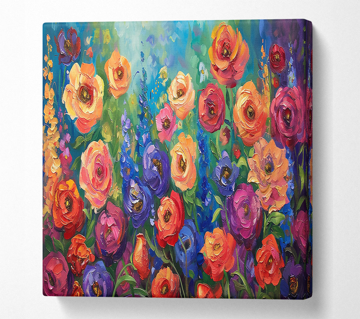 Purple Floral Rhapsody Canvas Wall Art