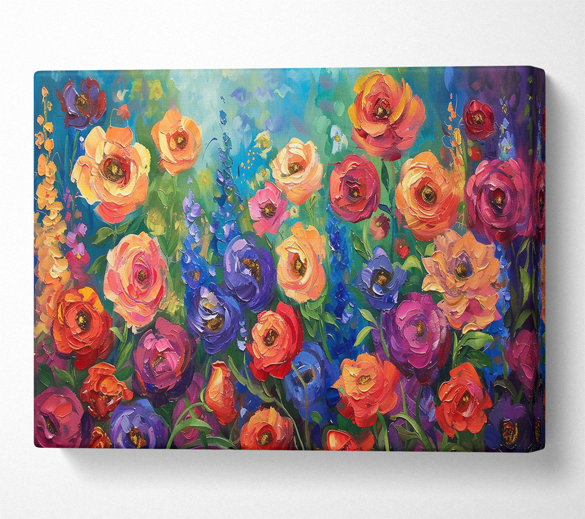 Purple Floral Rhapsody Canvas Wall Art