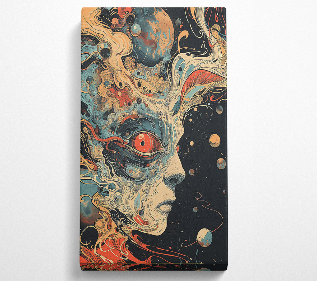 The Red Cosmic Dream Canvas Wall Art
