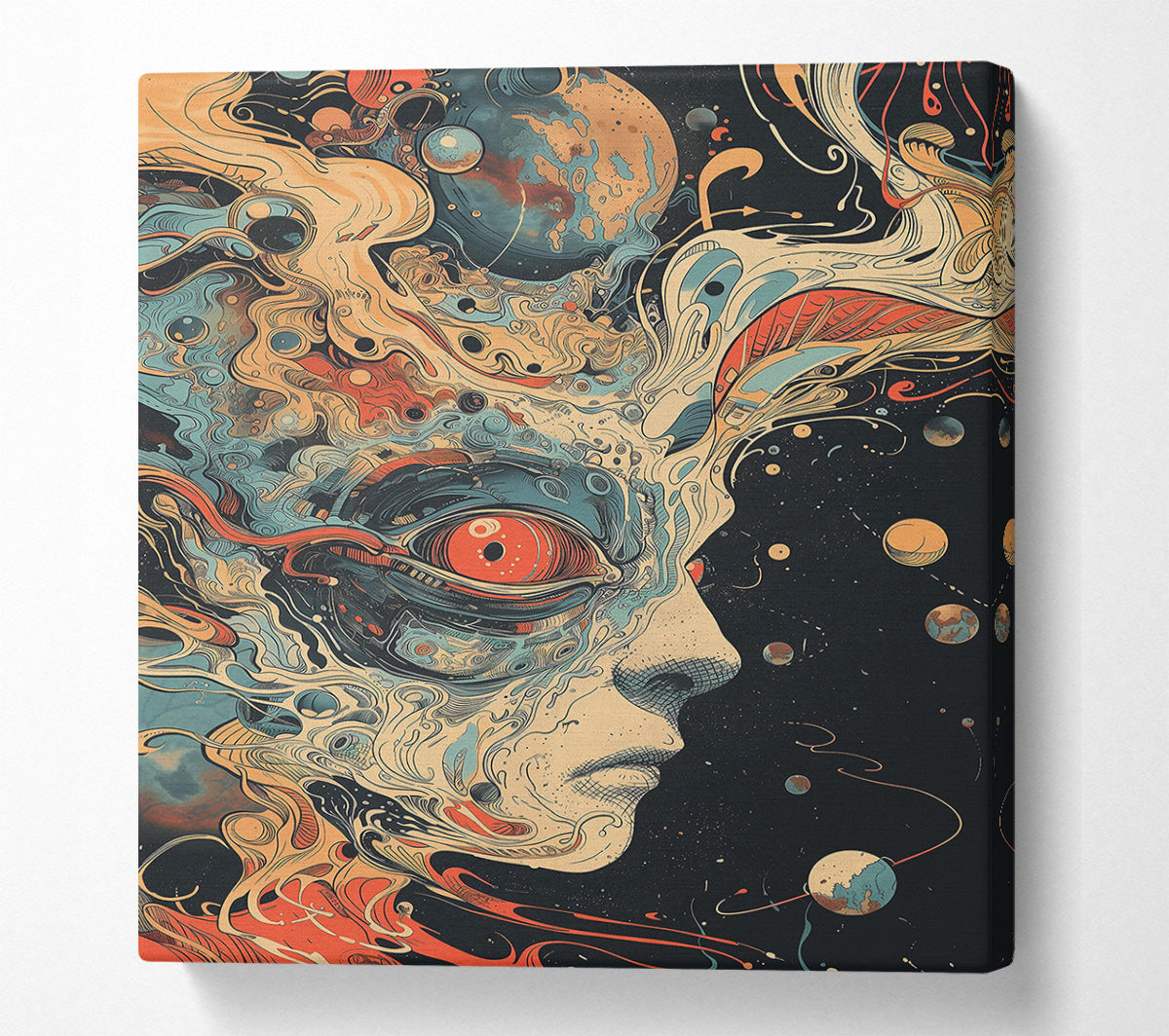 The Red Cosmic Dream Canvas Wall Art