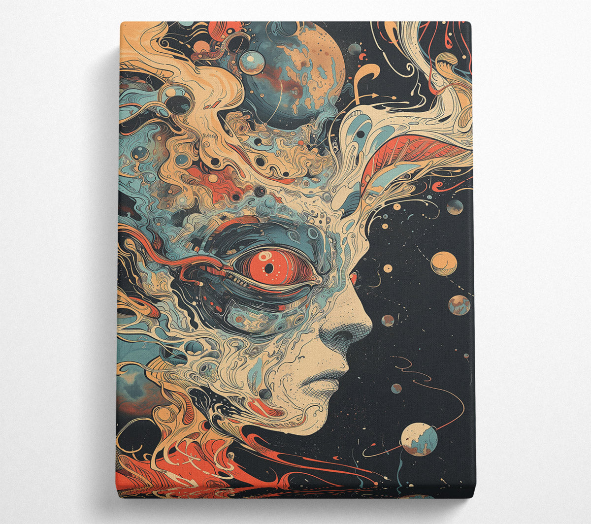 The Red Cosmic Dream Canvas Wall Art