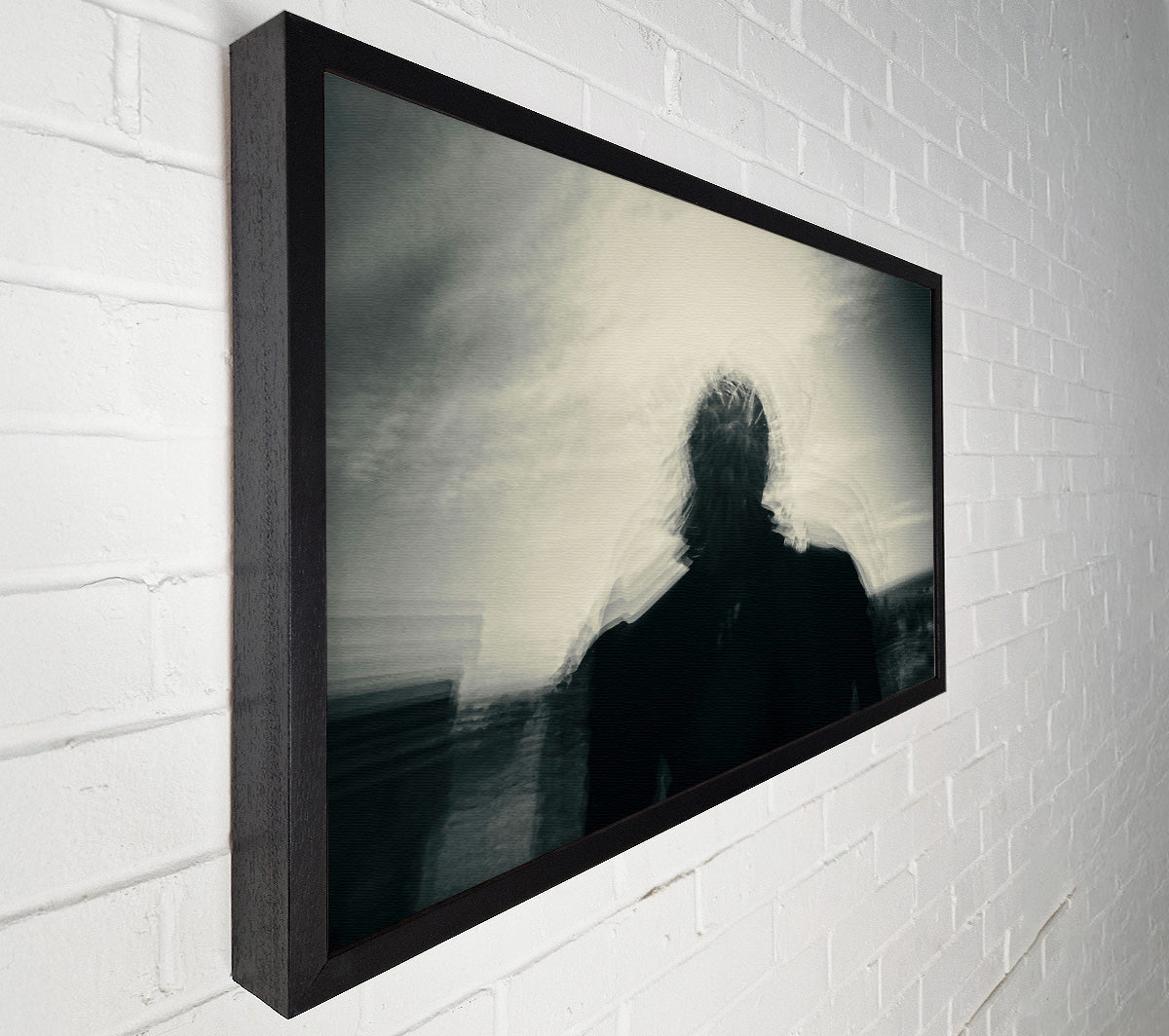 White Haze Silhouette Canvas Wall Art