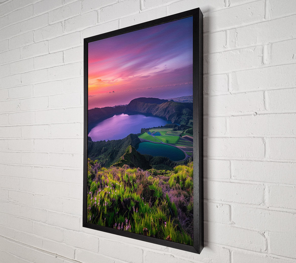 Purple Sky Lakescape Canvas Wall Art