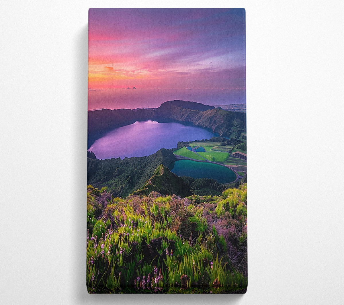 Purple Sky Lakescape Canvas Wall Art