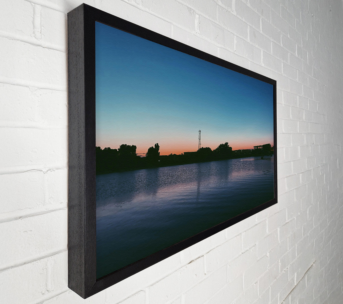 Pink And Blue Reflection Canvas Wall Art
