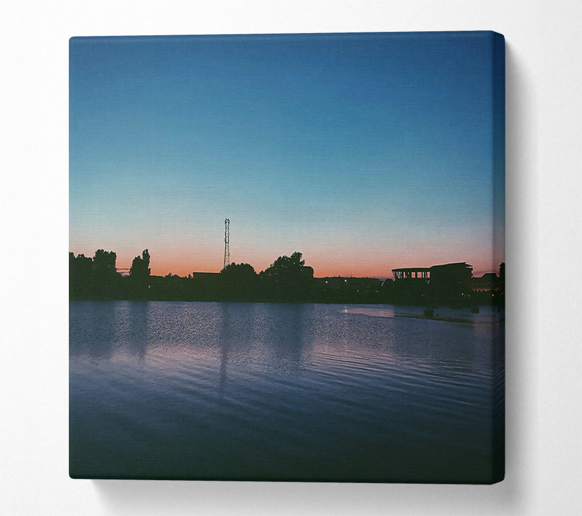 Pink And Blue Reflection Canvas Wall Art