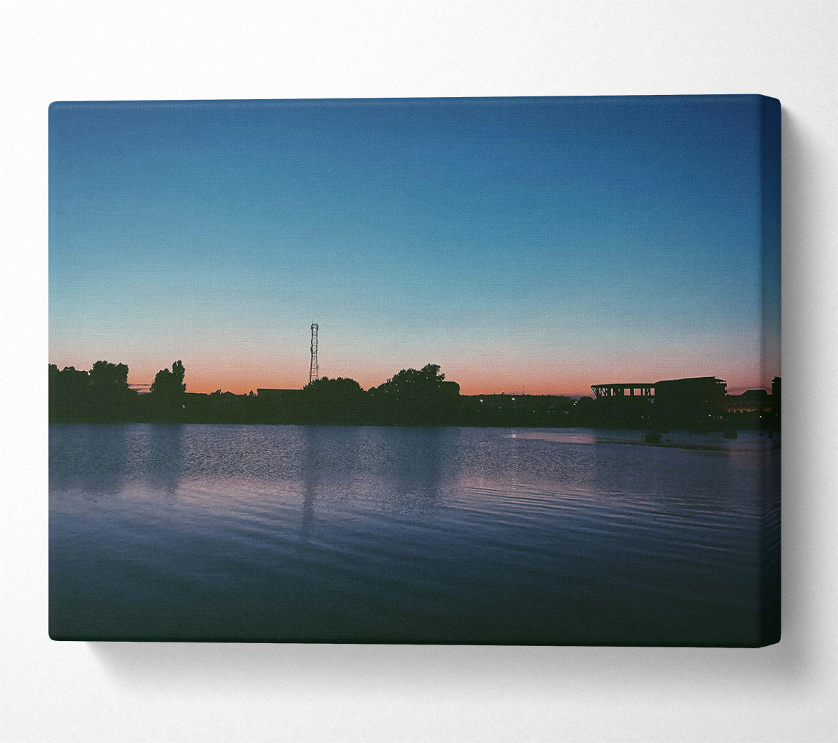 Pink And Blue Reflection Canvas Wall Art