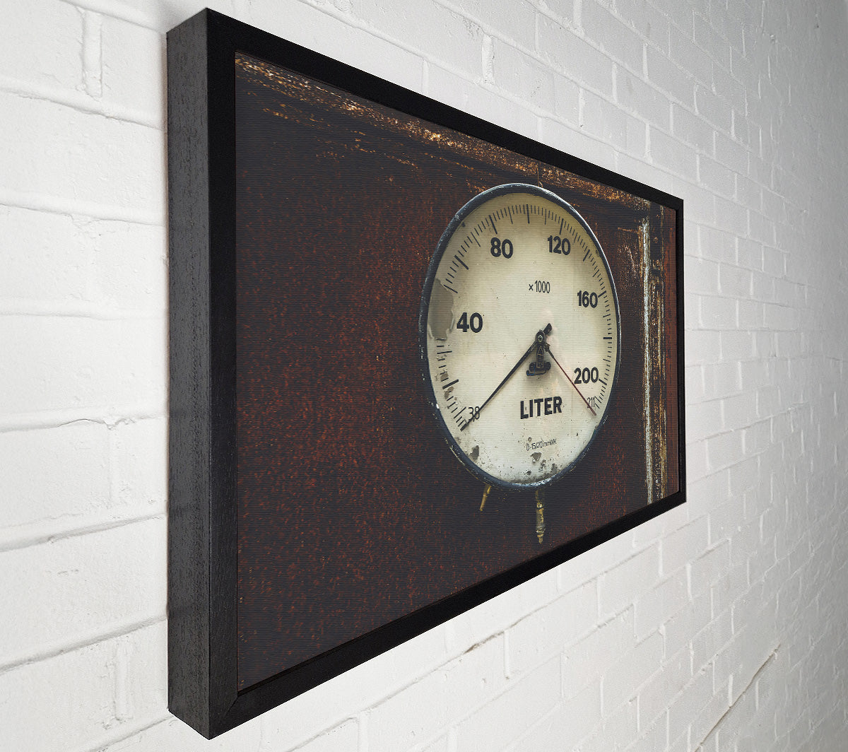 White Gauge On Rust Canvas Wall Art