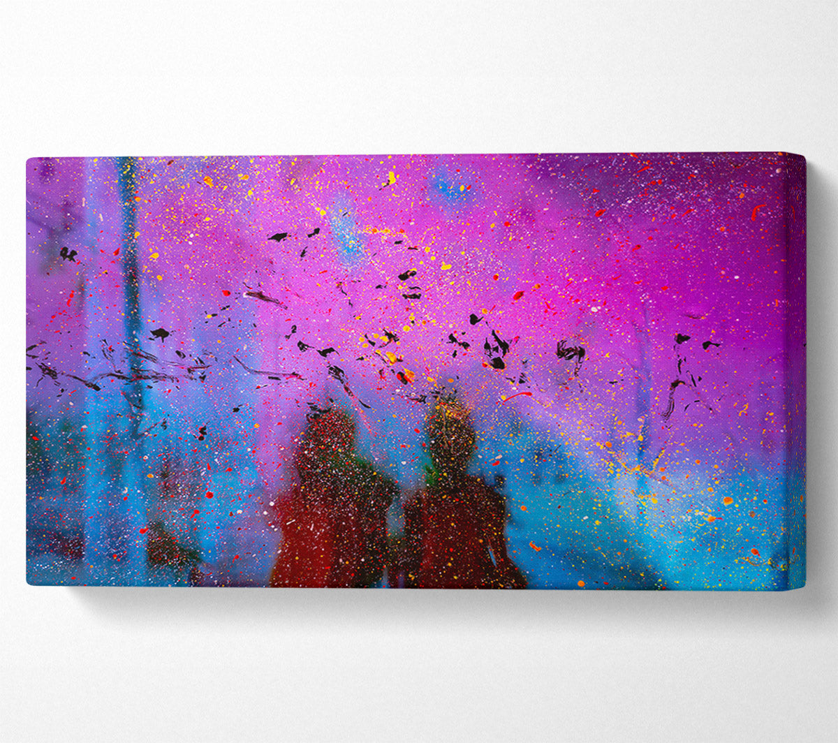 Purple Splatter Dream Canvas Wall Art