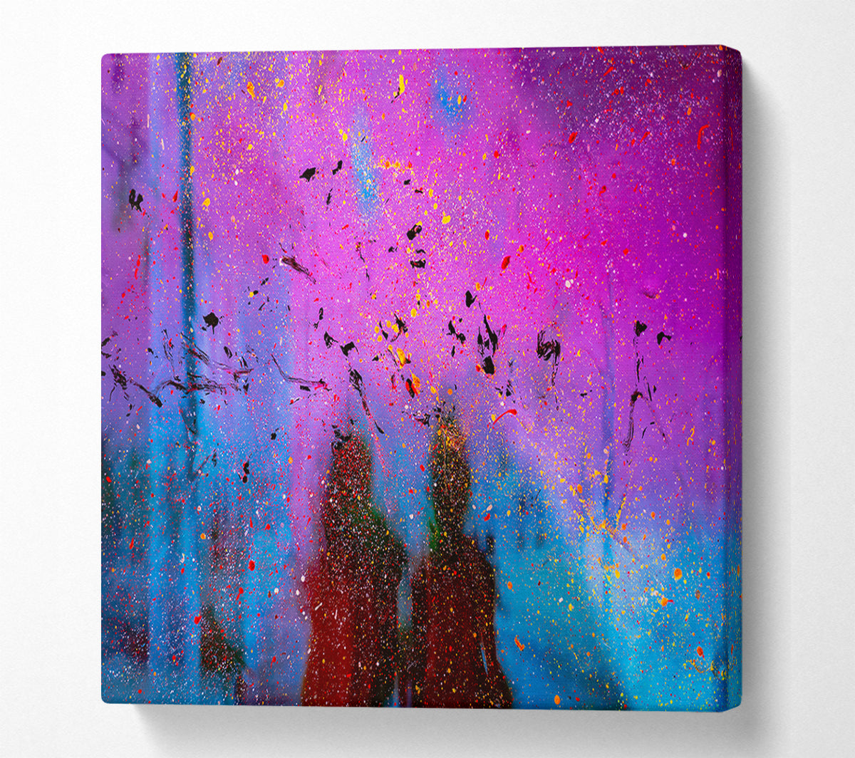 Purple Splatter Dream Canvas Wall Art