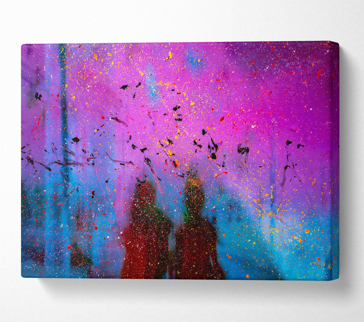 Purple Splatter Dream Canvas Wall Art