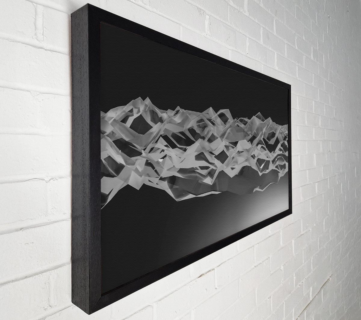 Silver Geometric Landscape Canvas Wall Art