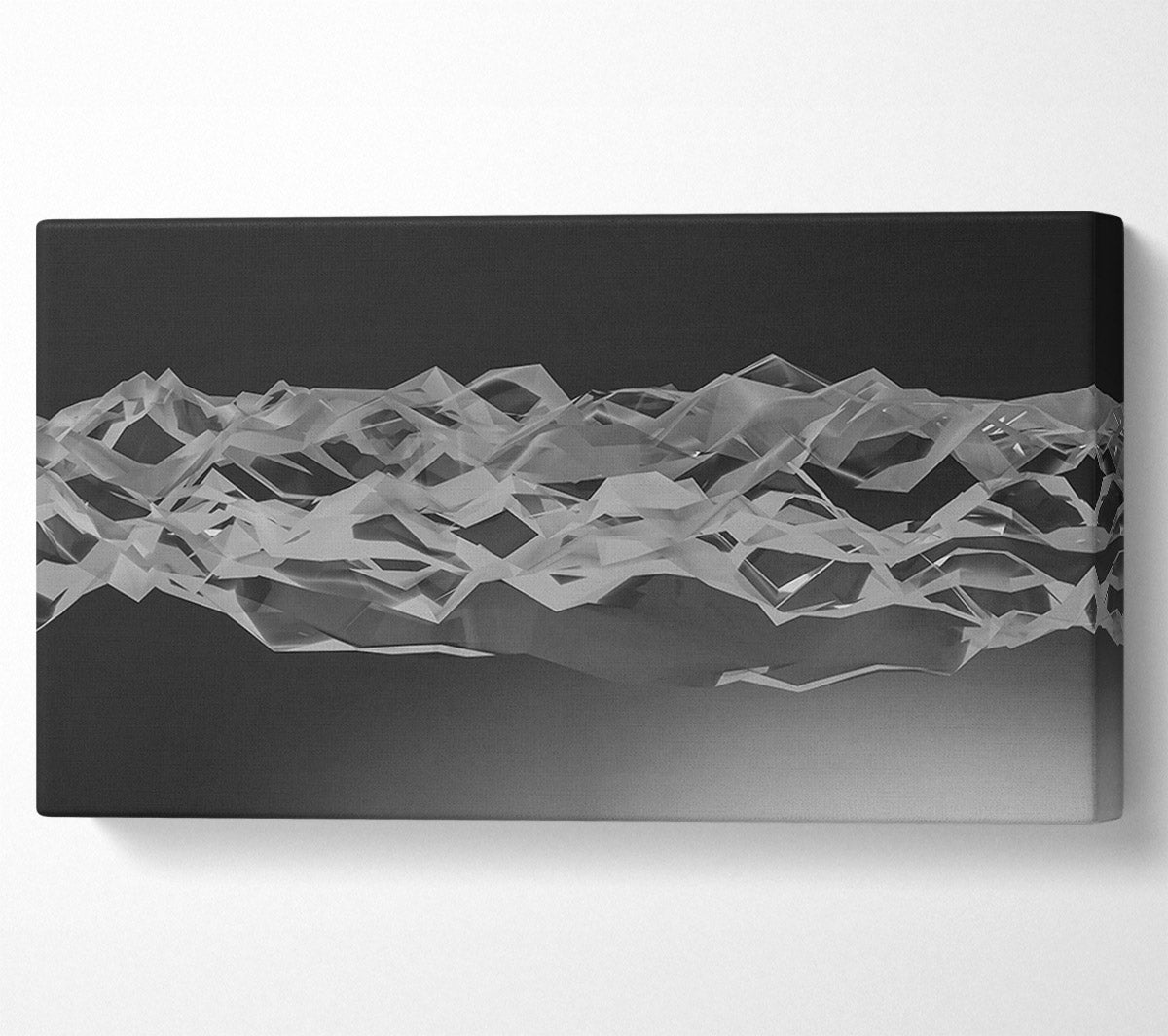 Silver Geometric Landscape Canvas Wall Art