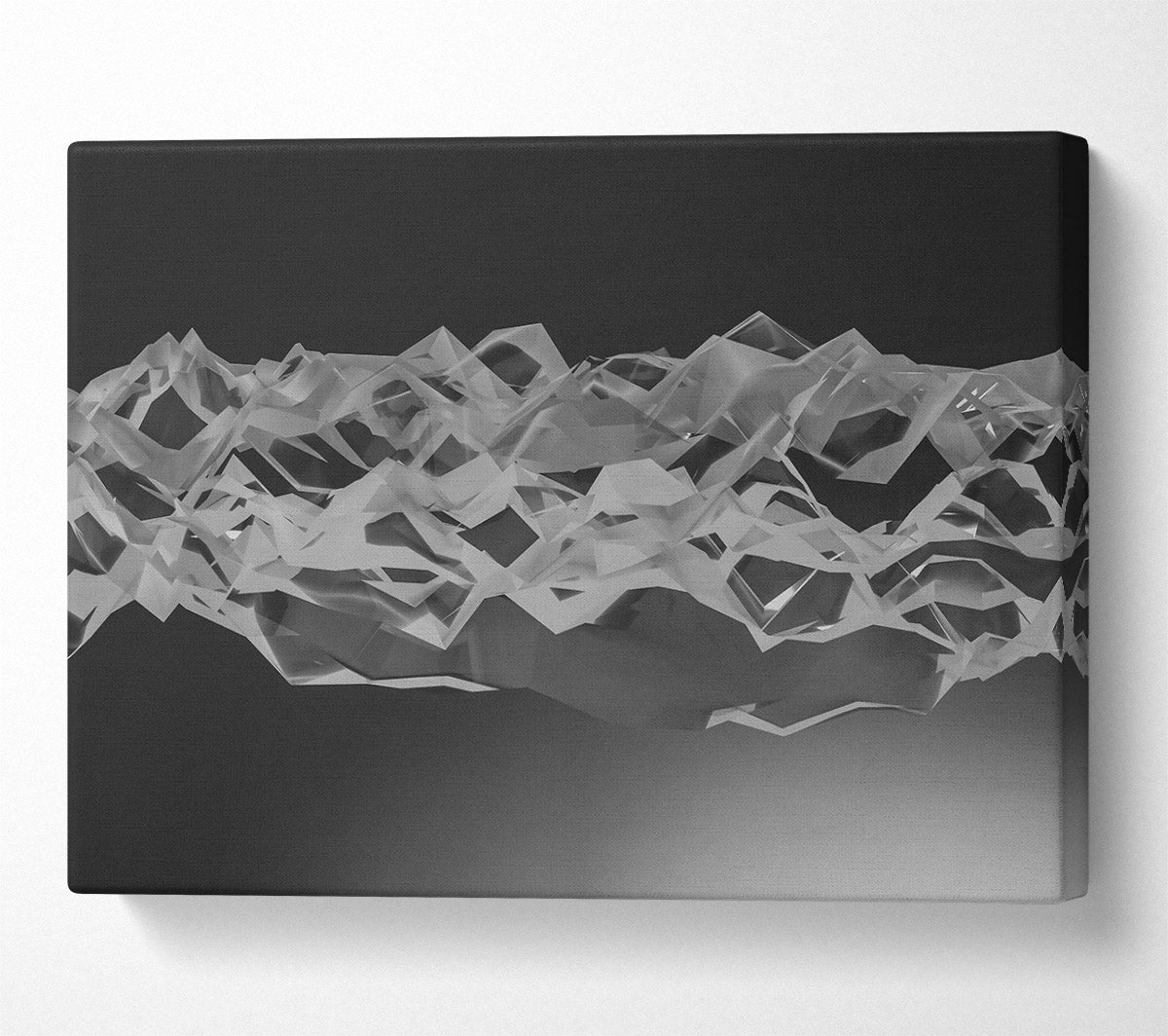 Silver Geometric Landscape Canvas Wall Art