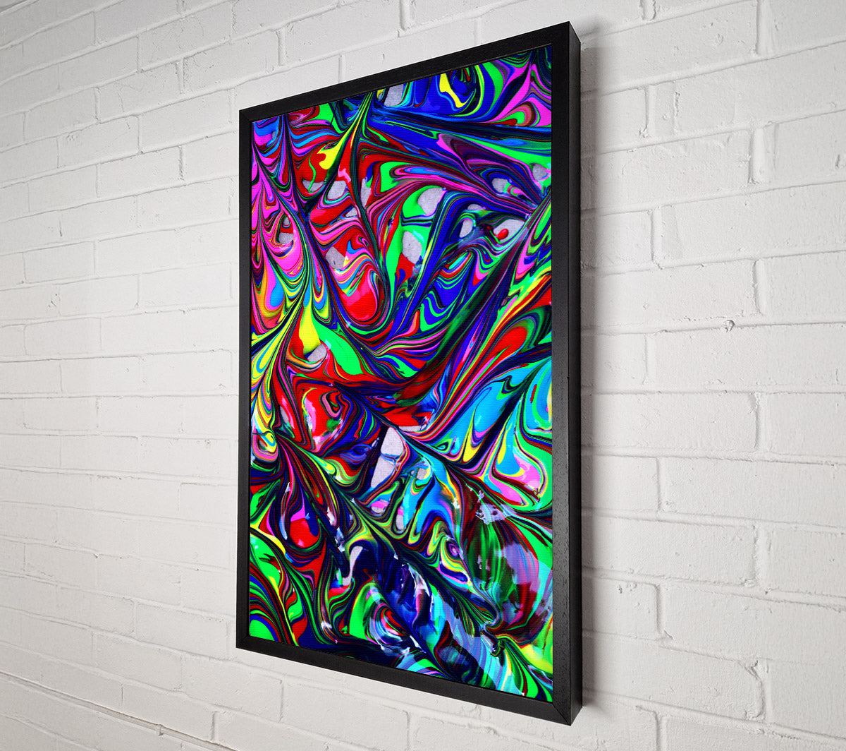 Red Swirls Of Chaos Canvas Wall Art