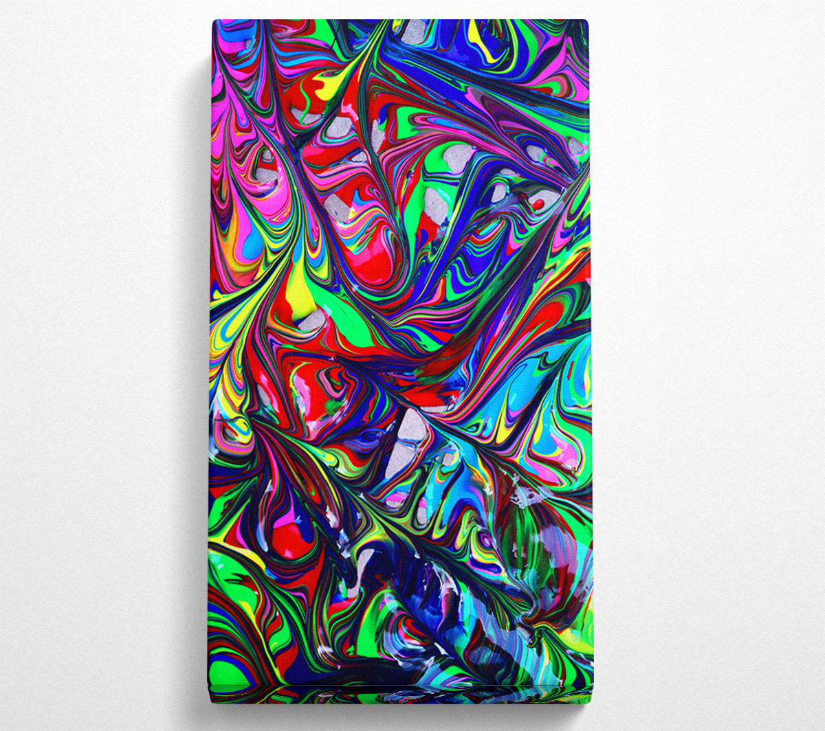 Red Swirls Of Chaos Canvas Wall Art