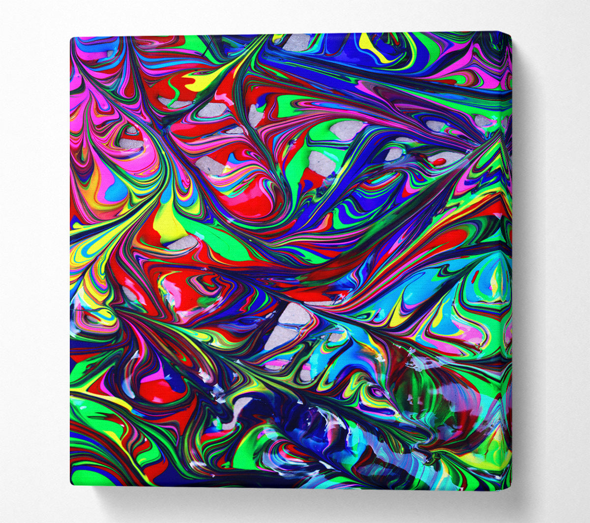 Red Swirls Of Chaos Canvas Wall Art