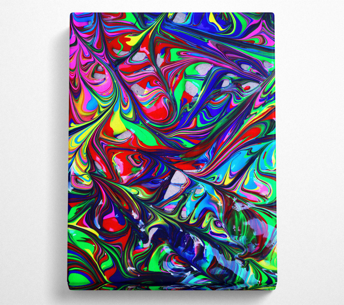 Red Swirls Of Chaos Canvas Wall Art