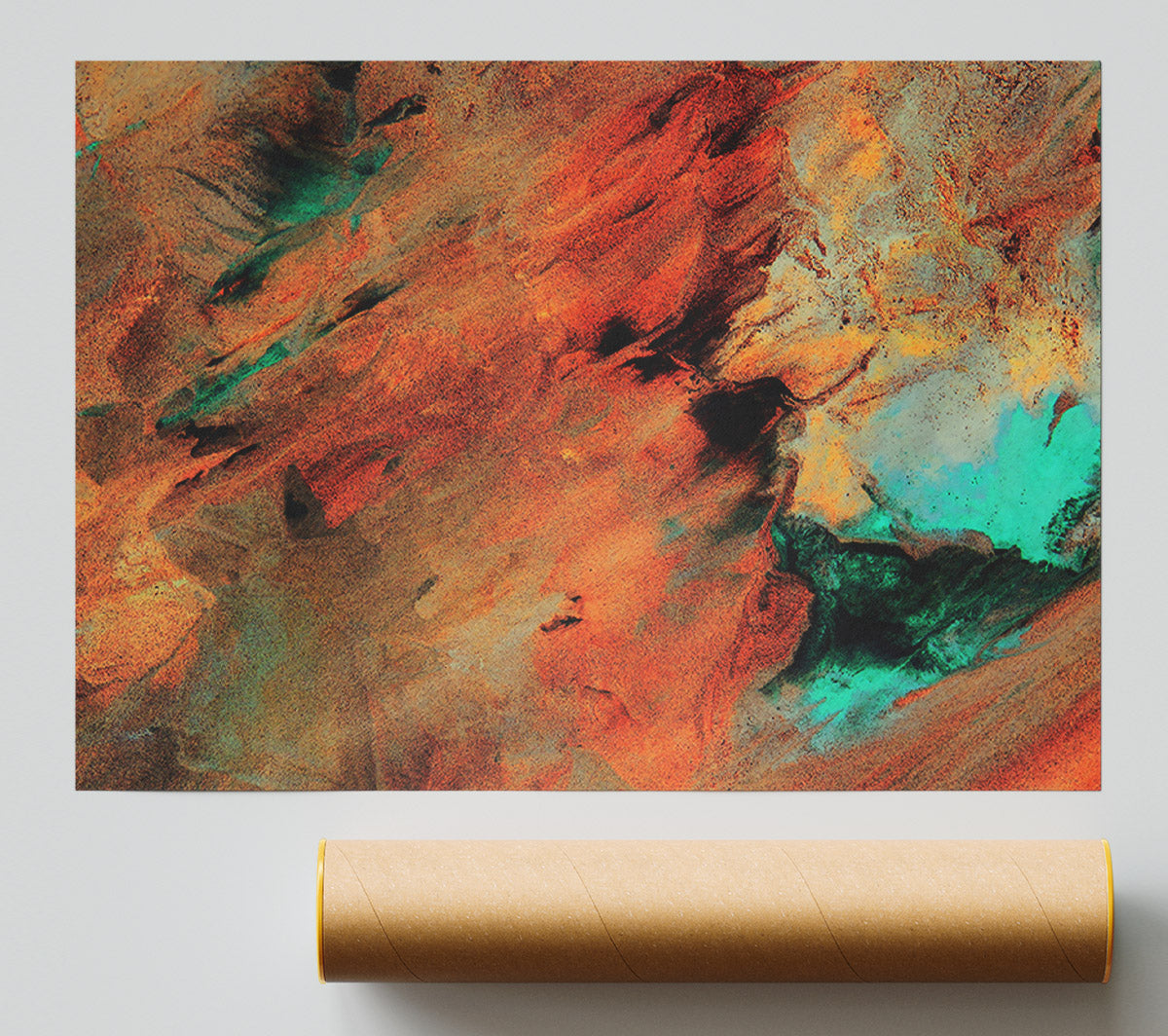 Burnt Orange Landscape Giclee Print