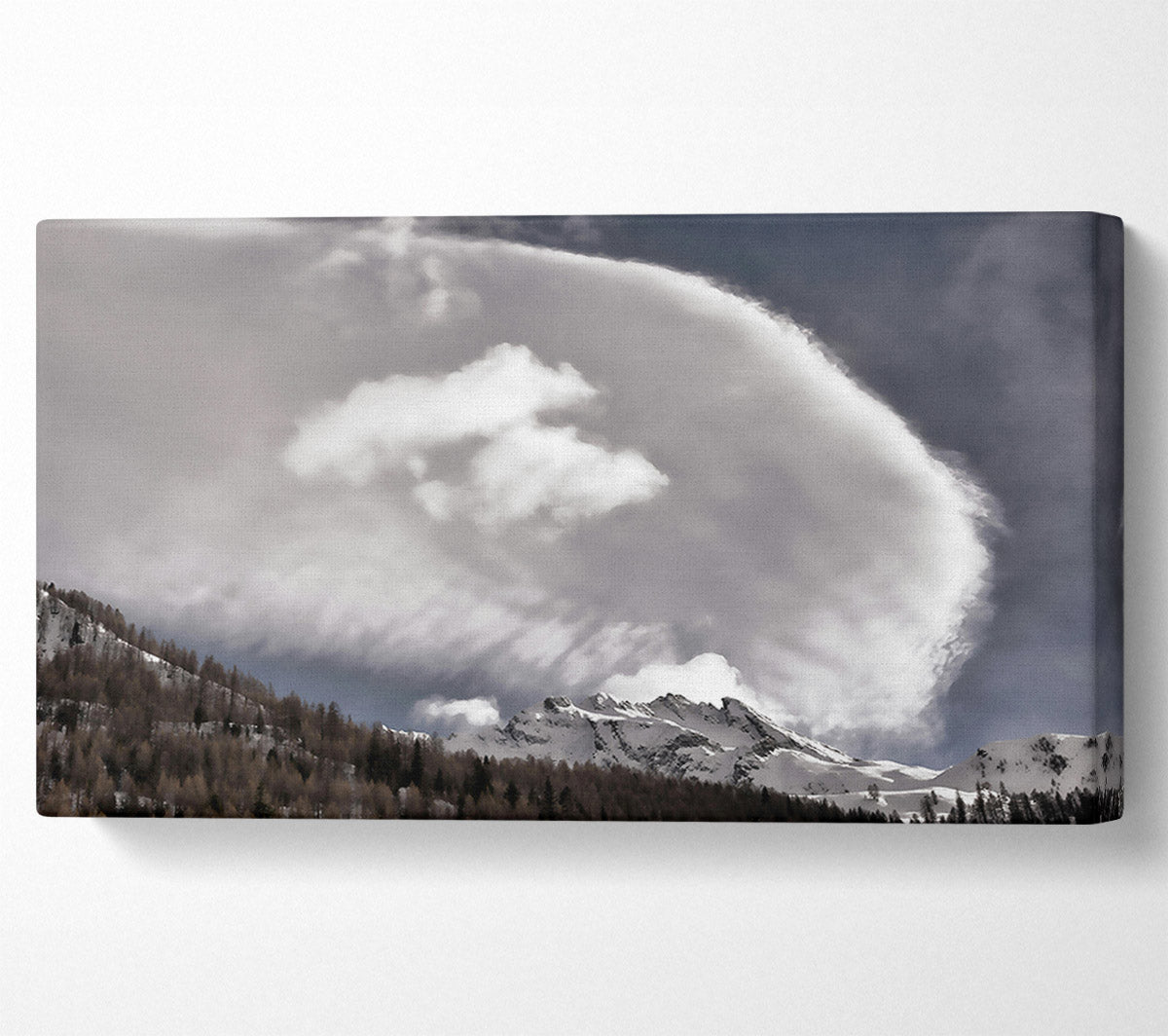 Silver Cloud Embrace Canvas Wall Art
