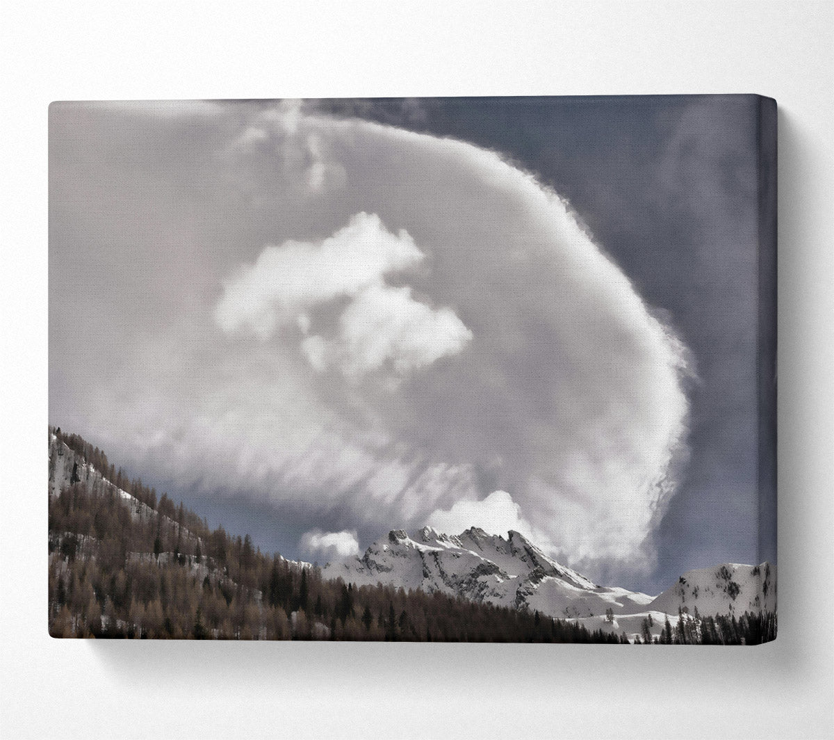 Silver Cloud Embrace Canvas Wall Art