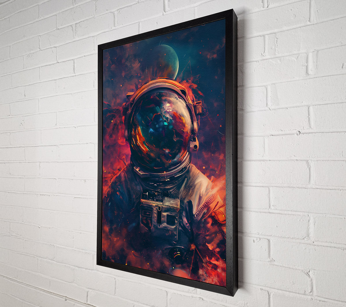 Crimson Astronaut'S Dream Canvas Print