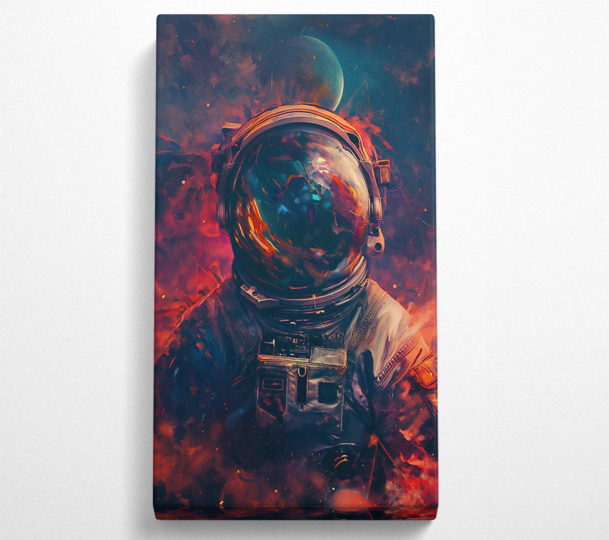 Crimson Astronaut'S Dream Canvas Print