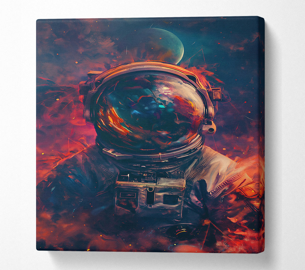 Crimson Astronaut'S Dream Canvas Print