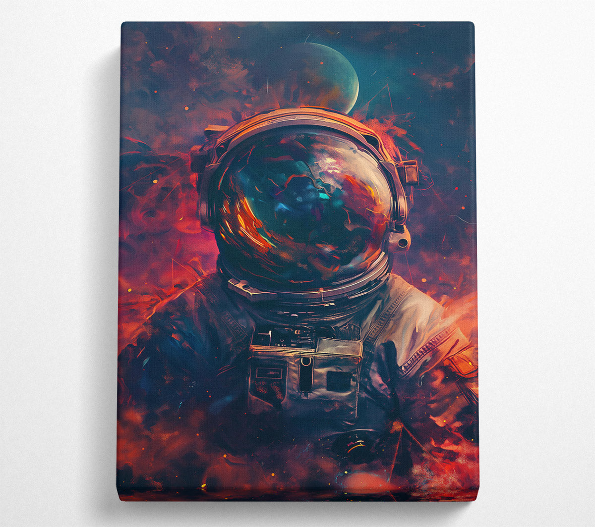 Crimson Astronaut'S Dream Canvas Print