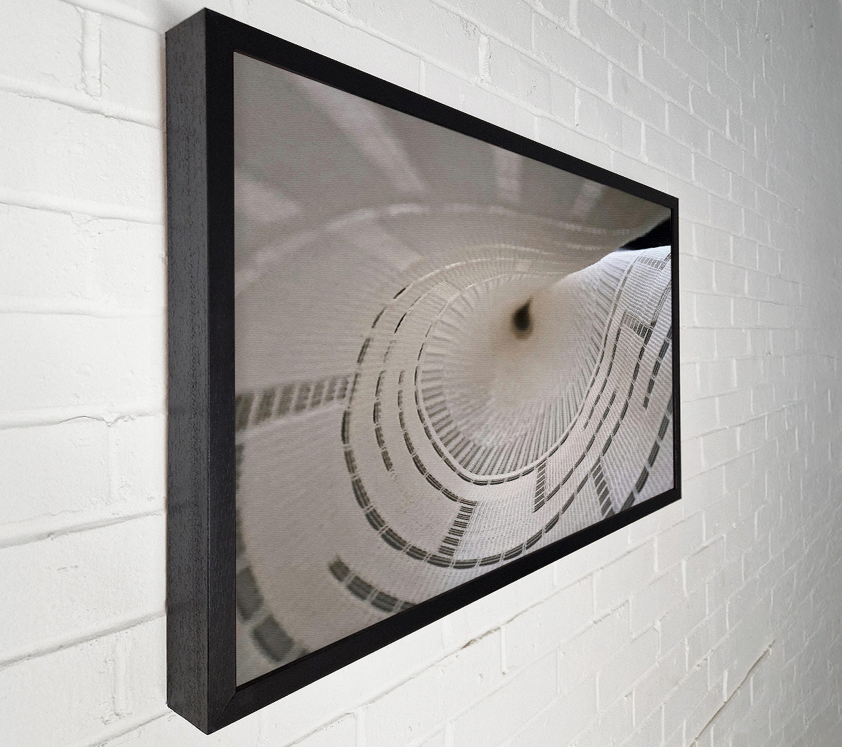 White Fabric Vortex Canvas Wall Art