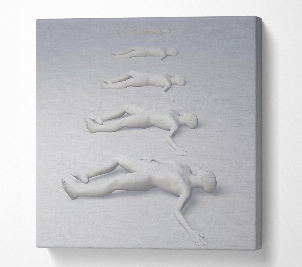 White Figures Asleep Canvas Wall Art