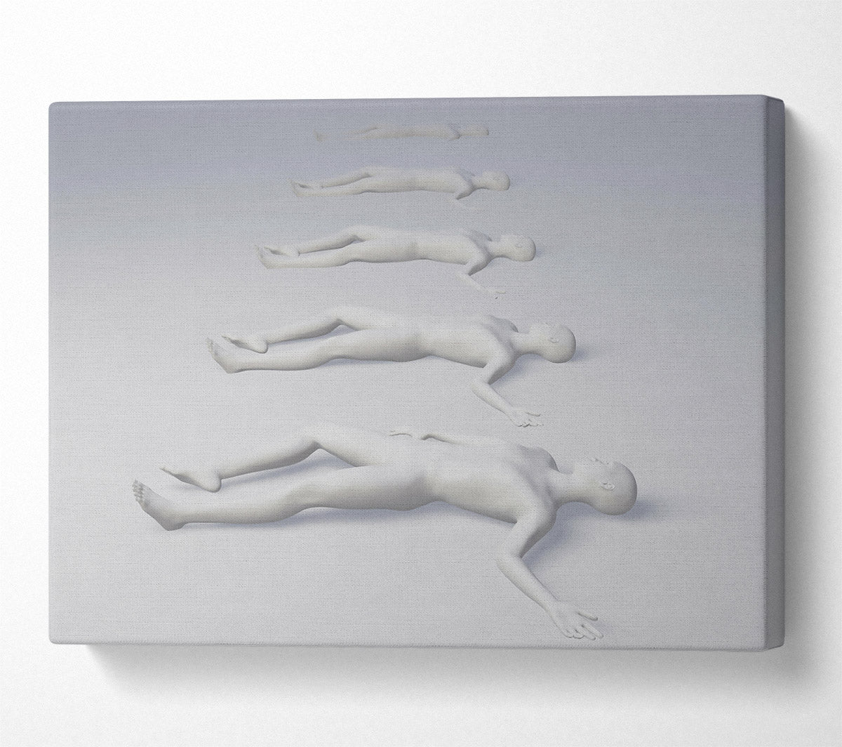 White Figures Asleep Canvas Wall Art
