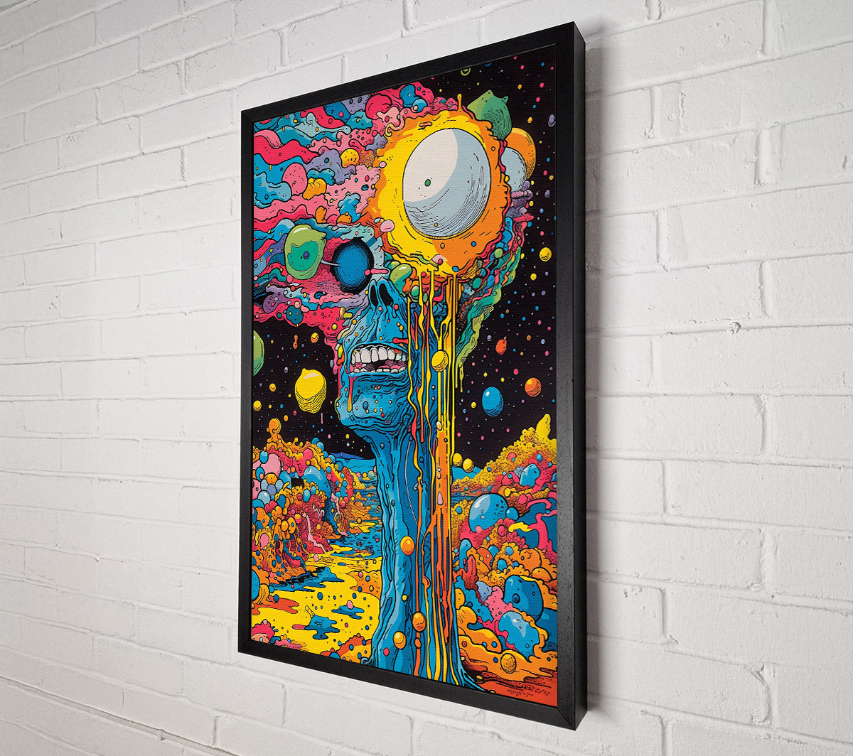 Yellow Dreamscape Drip Canvas Art