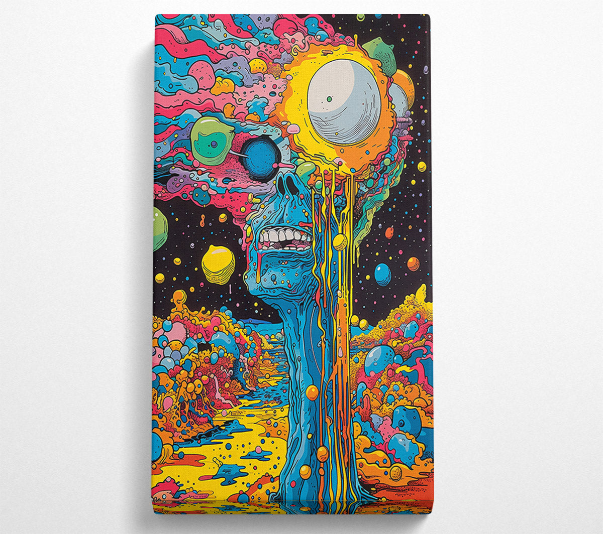 Yellow Dreamscape Drip Canvas Art
