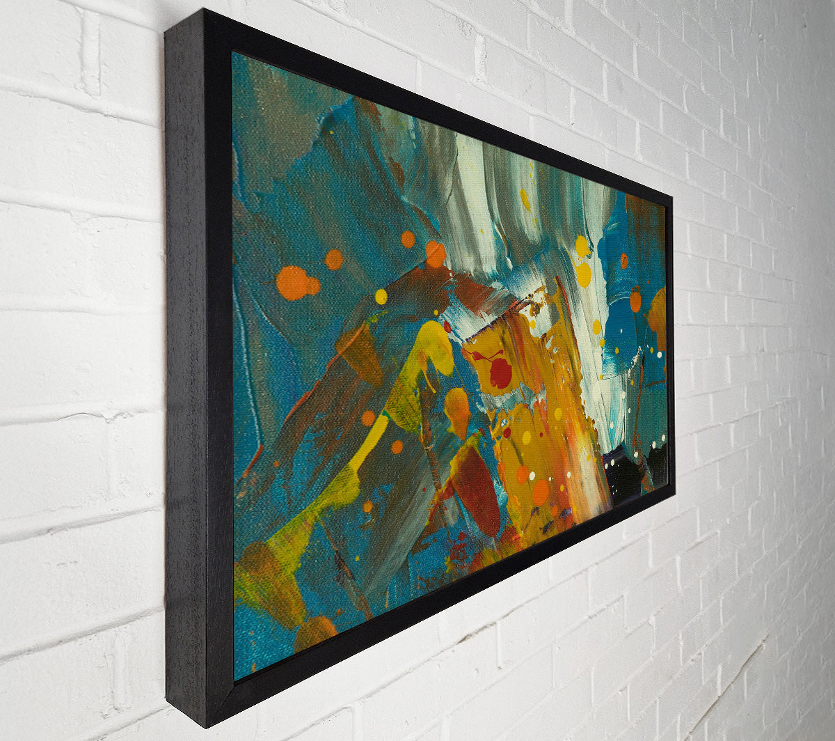 Teal Splashes Of Joy Canvas Wall Art