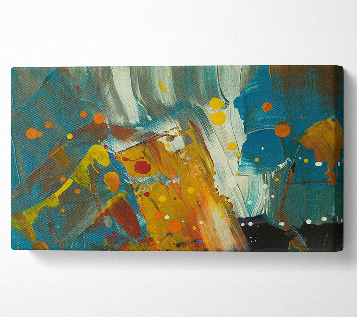 Teal Splashes Of Joy Canvas Wall Art