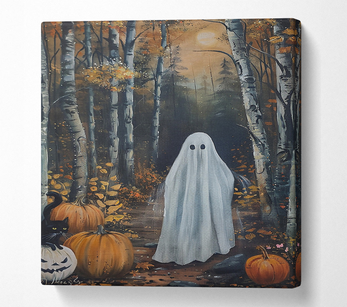 The White Woods Ghost Canvas Wall Art