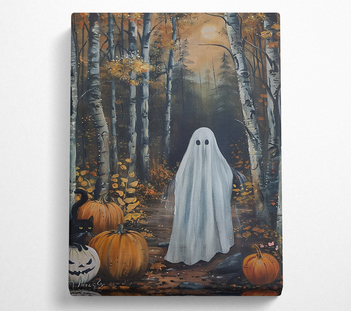 The White Woods Ghost Canvas Wall Art