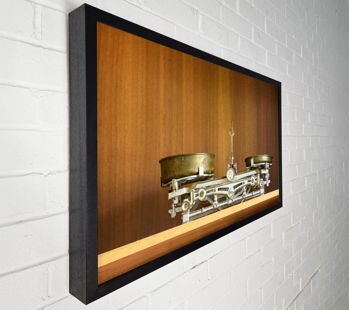 Brass Antique Scale Canvas Wall Art