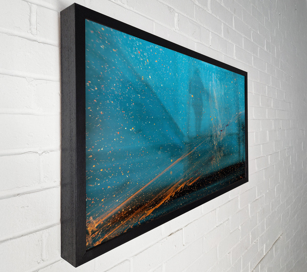 Azure Dust And Lines Canvas Wall Art