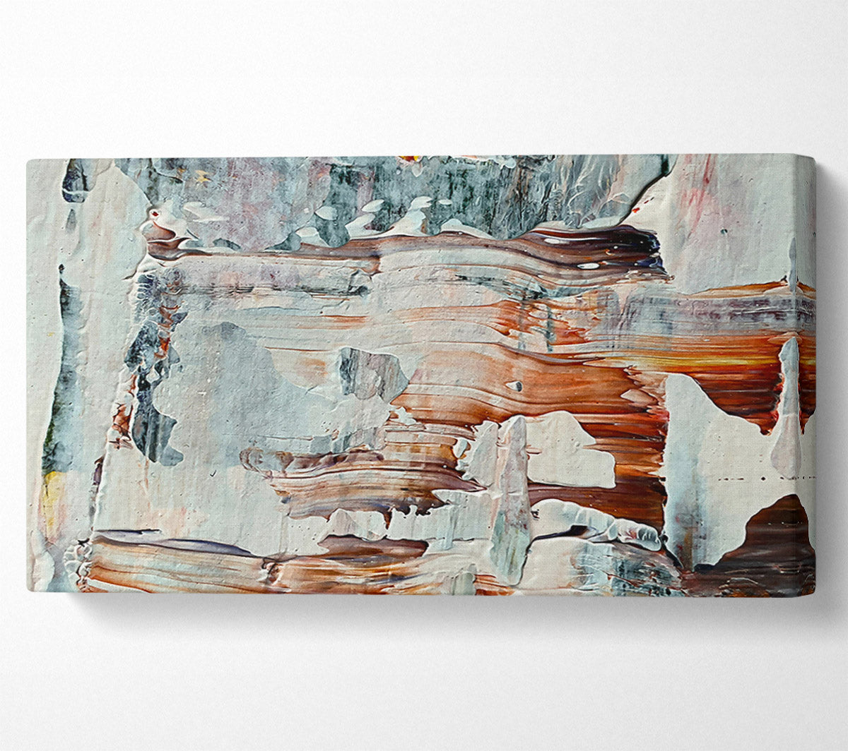 Whitewashed Rust Layers Canvas Wall Art