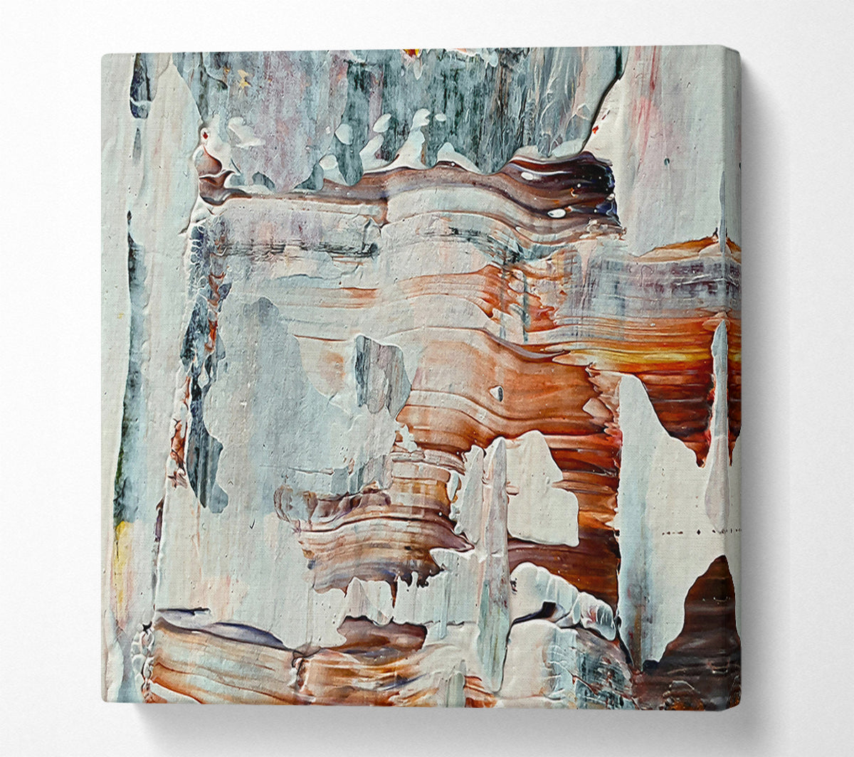Whitewashed Rust Layers Canvas Wall Art