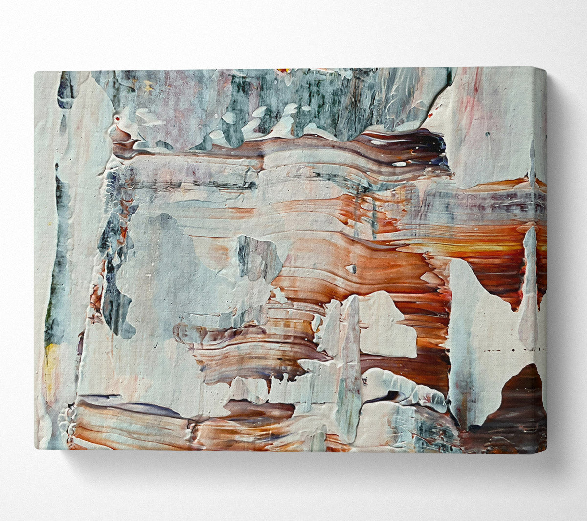Whitewashed Rust Layers Canvas Wall Art