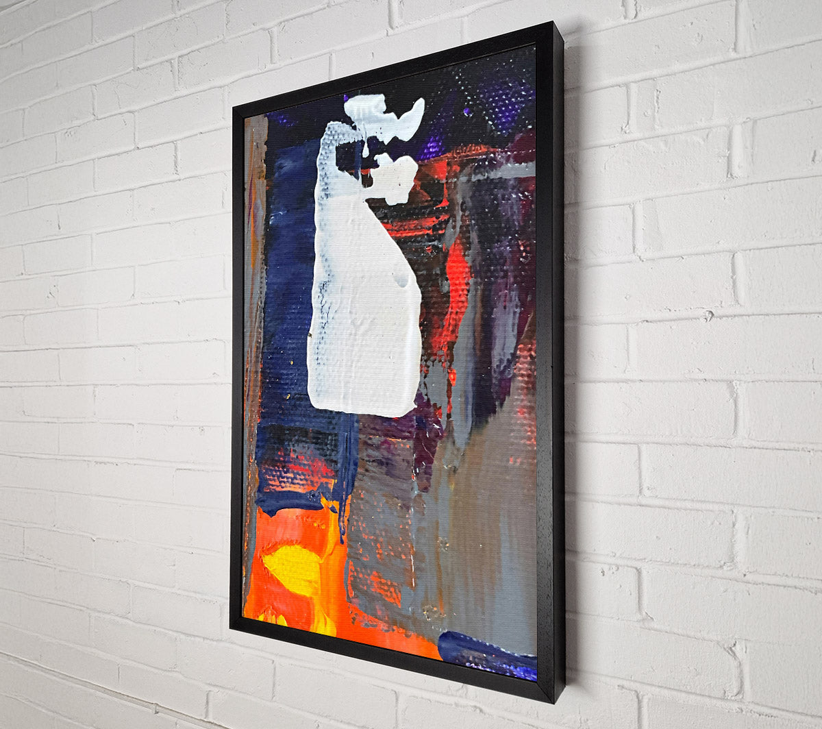 White Through Orange Gloom Canvas Wall Art