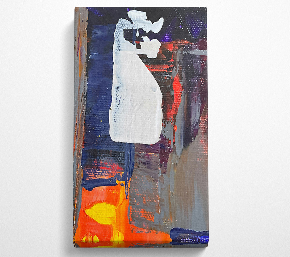 White Through Orange Gloom Canvas Wall Art