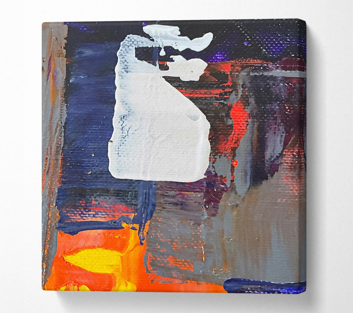 White Through Orange Gloom Canvas Wall Art