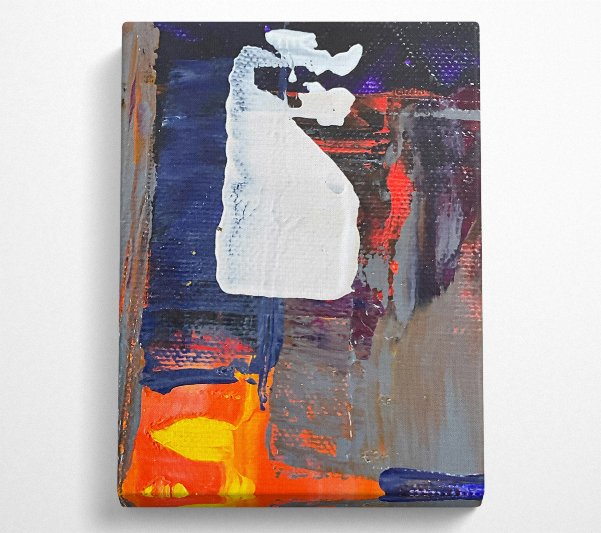 White Through Orange Gloom Canvas Wall Art