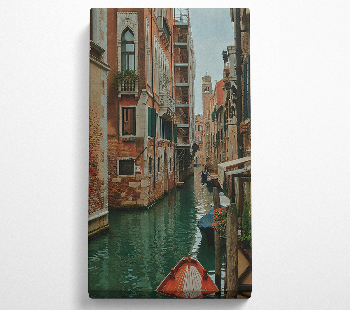 Teal Venice Canal View Canvas Wall Art
