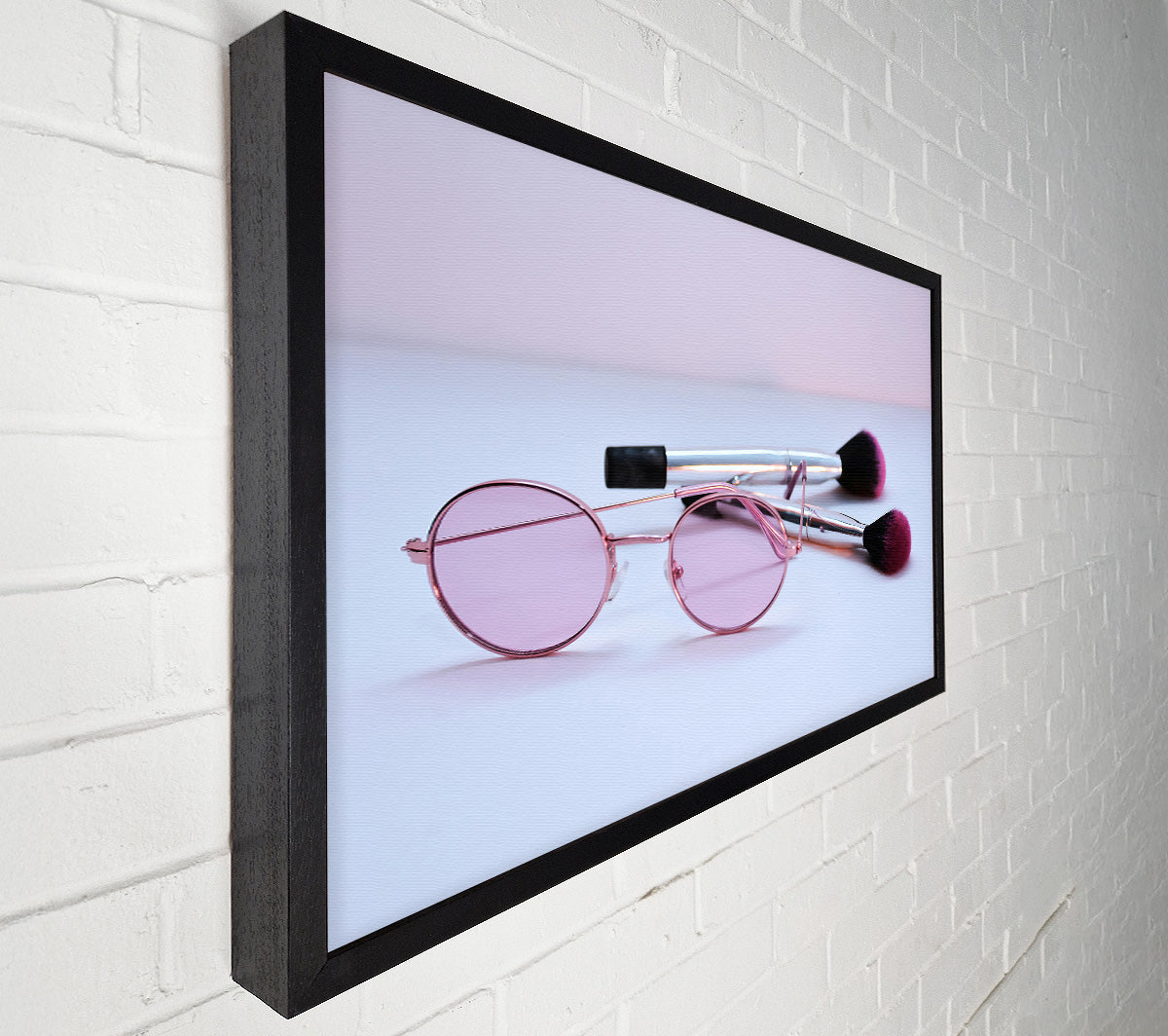 Pink Lens Reflection Canvas Wall Art