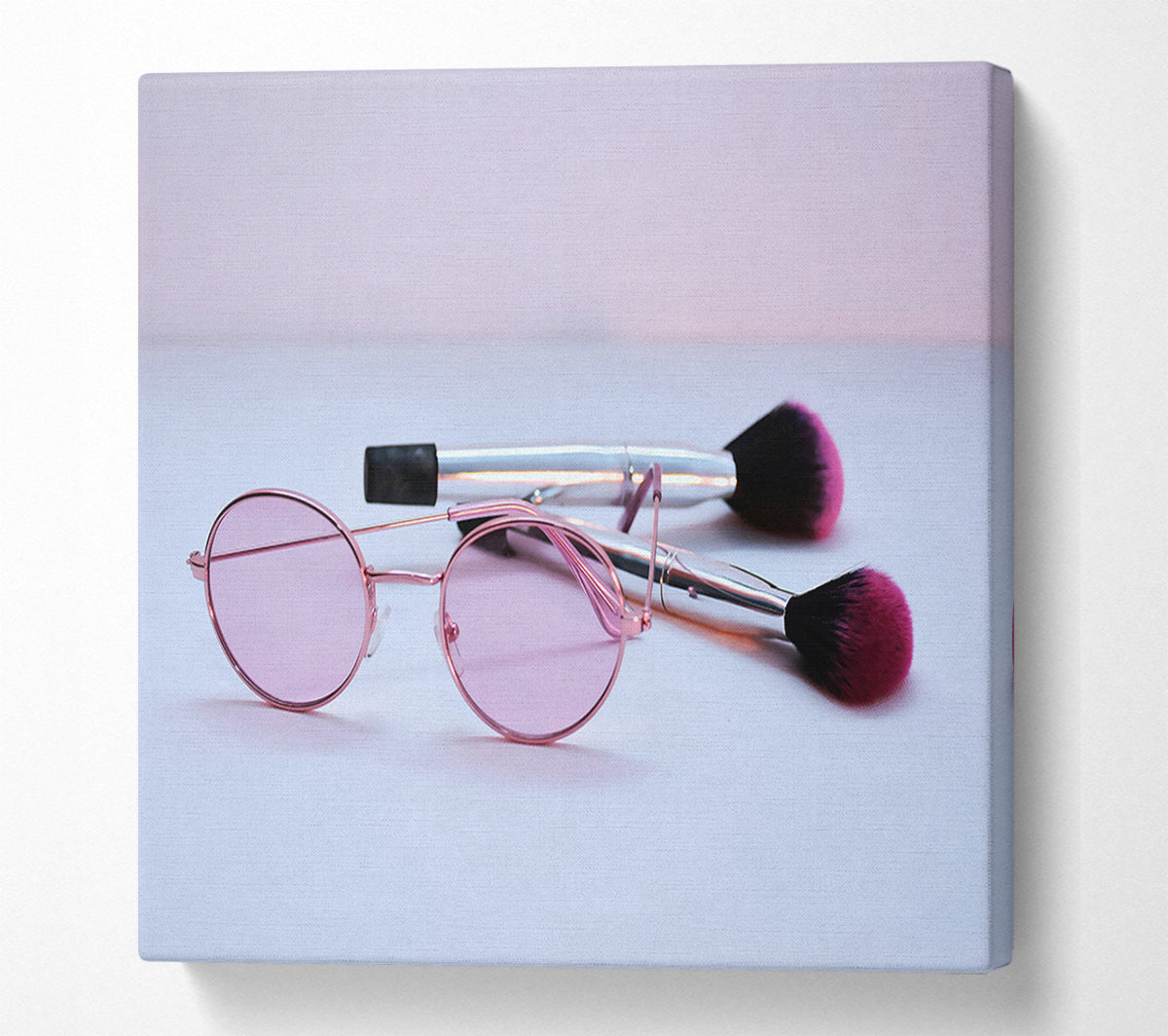 Pink Lens Reflection Canvas Wall Art